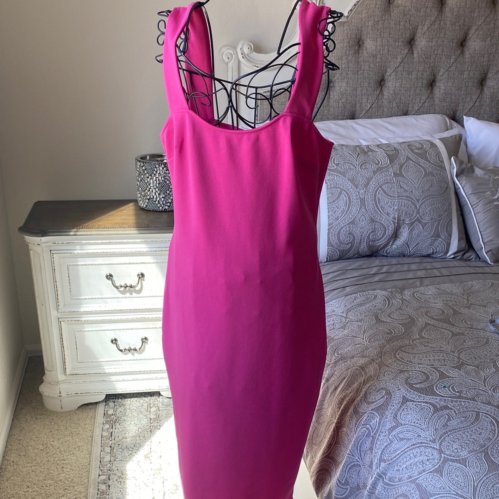 Betsey Johnson Fuchsia Sleeveless Sheath Dress